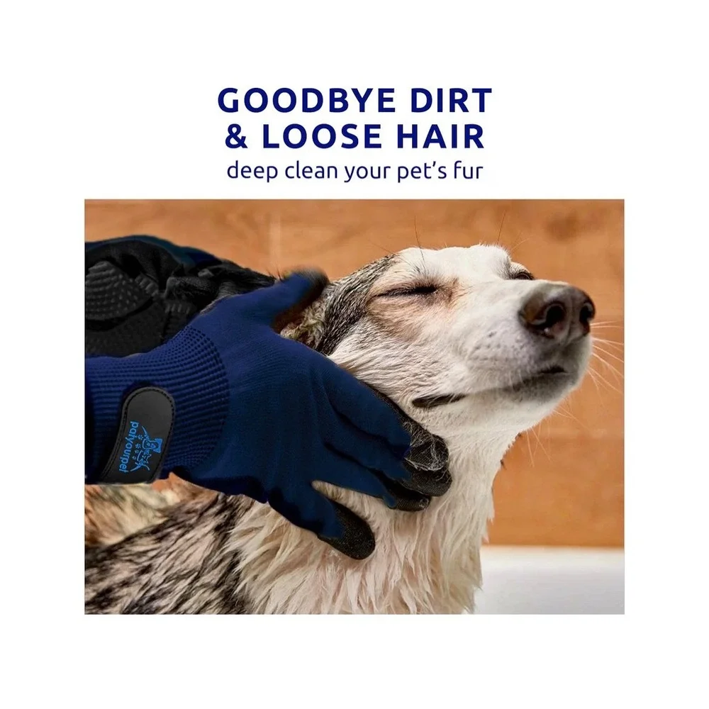 Pat Your Pet Grooming Gloves Deshedding Bathing Massage Tool Dogs Cats Horses